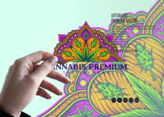 Mandala cannabis ornament middle eastern geometry