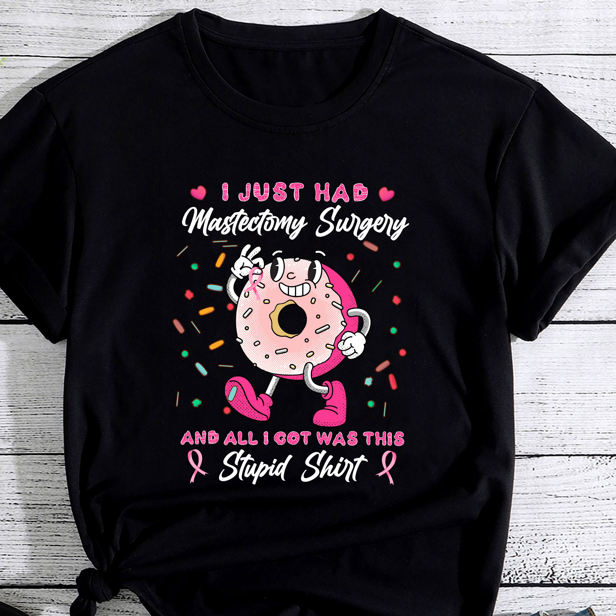 Mastectomy Surgery Meme Funny Breast Cancer Awareness Donut PC