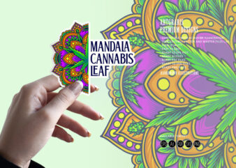 Middle eastern marijuana mandala sacred geometry