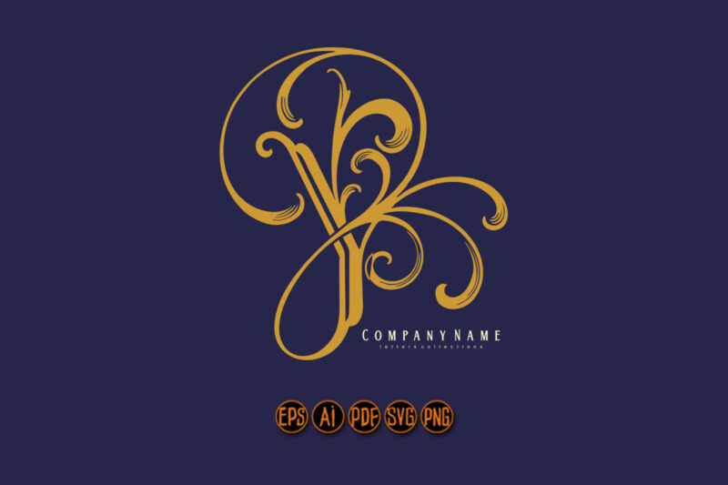 Modern elegance refreshed gold Y lettering monogram logo