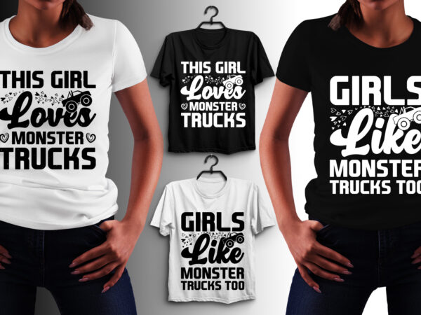 Monster truck t-shirt design
