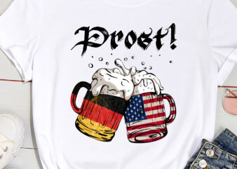 Oktoberfest Prost German American Flag Costume Men Women Kid T-Shirt PC