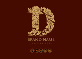 Opulence beautiful D monogram letter logo