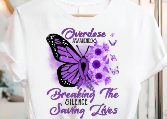 Overdose Awareness Purple Ribbon Drug Addiction PC t shirt design online