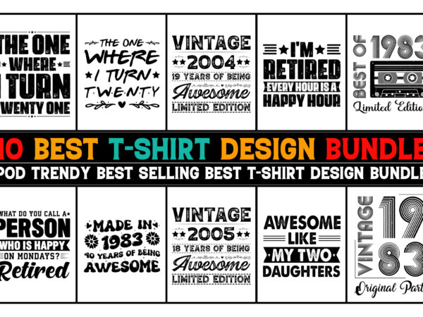 Pod t-shirt design bundle