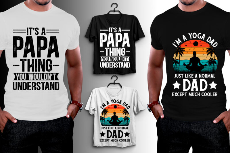 Papa Dad T-Shirt Design