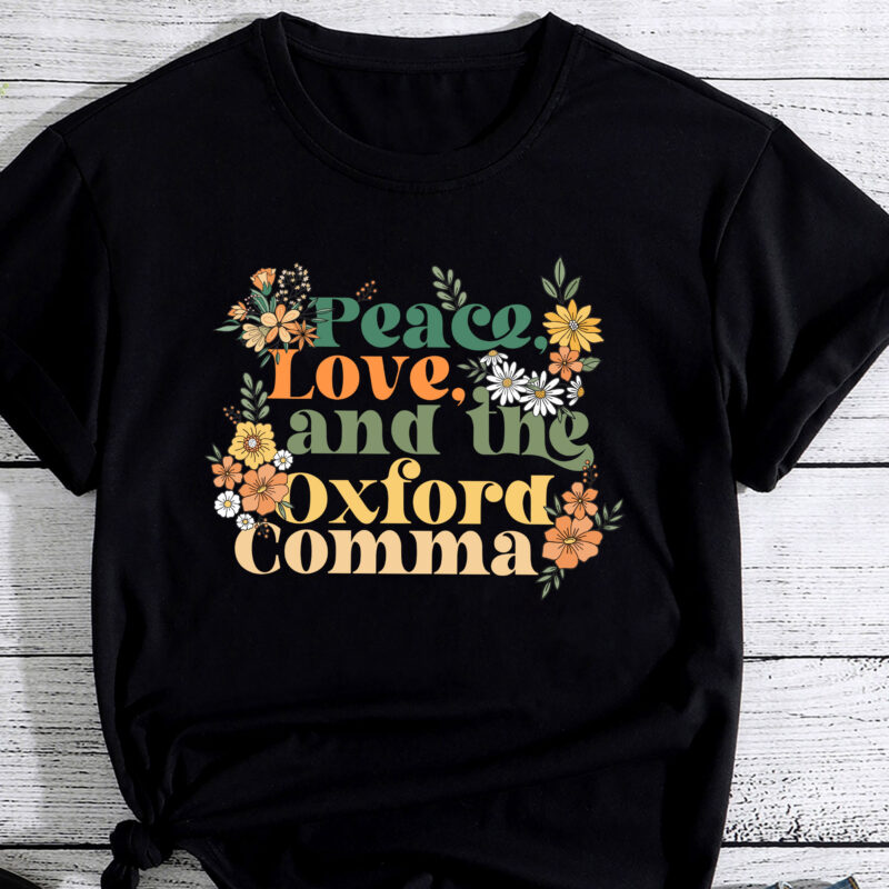 Peace Love And The Oxford Comma Funny PC