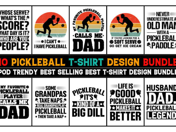 Pickleball t-shirt design bundle