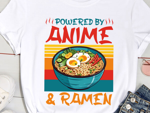 Powered by anime _ ramen love anime noodles mens women kids pc t shirt illustration