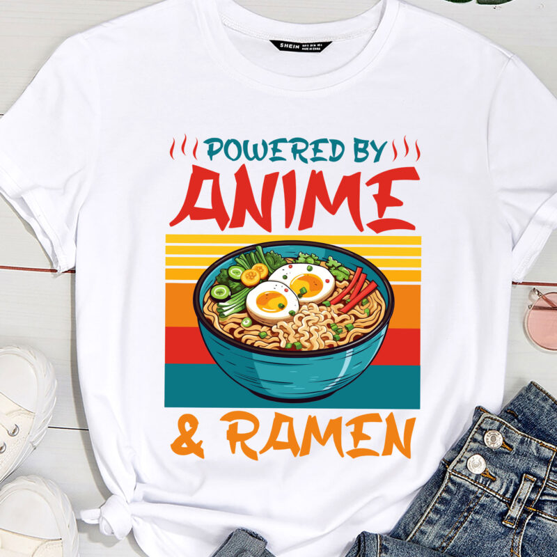 Powered By Anime _ Ramen Love Anime Noodles Mens Women Kids PC