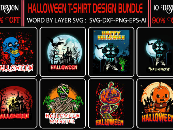 halloween t-shirt design bundle, halloween t shirt design, halloween t ...