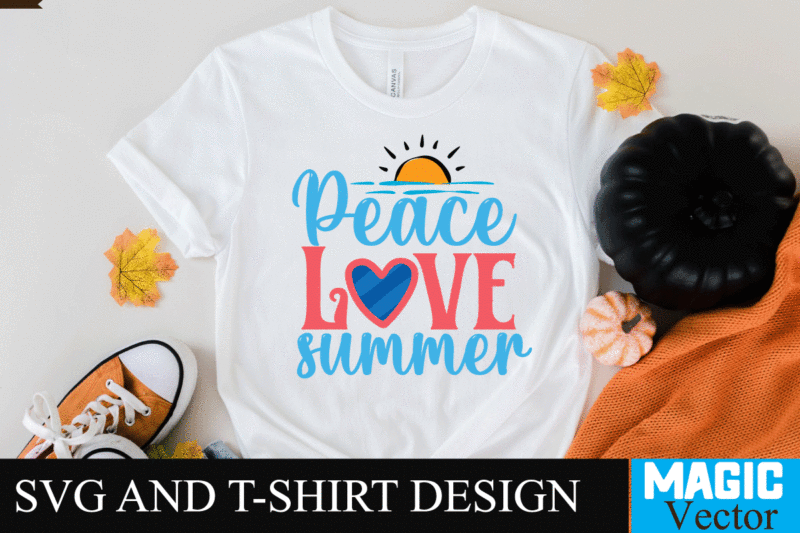 Peace Love Summer SVG Cut File,summer svg, summer svg free, hello summer svg, summer svg designs, schools out for summer svg, hello summer svg free, schools out for summer svg