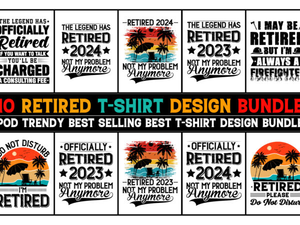 Retired t-shirt design bundle