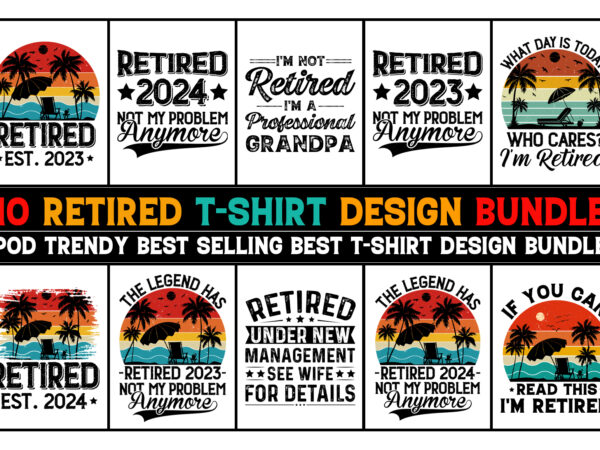 Retired t-shirt design bundle