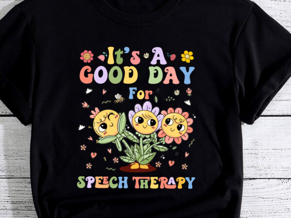 Retro groovy it_s a good day for speech therapy smile face t-shirt pc