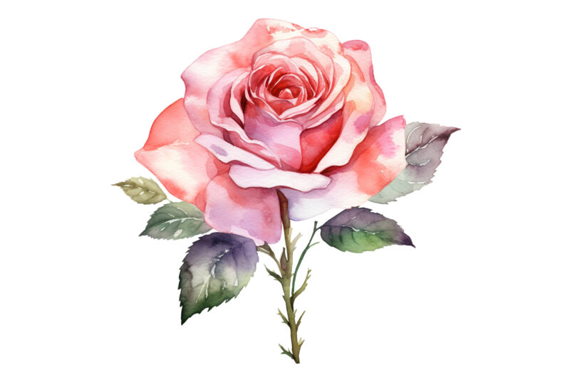 Rose Flower Watercolor clipart