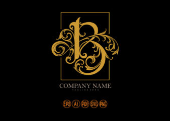 Sophisticated elegant B monogram letter logo