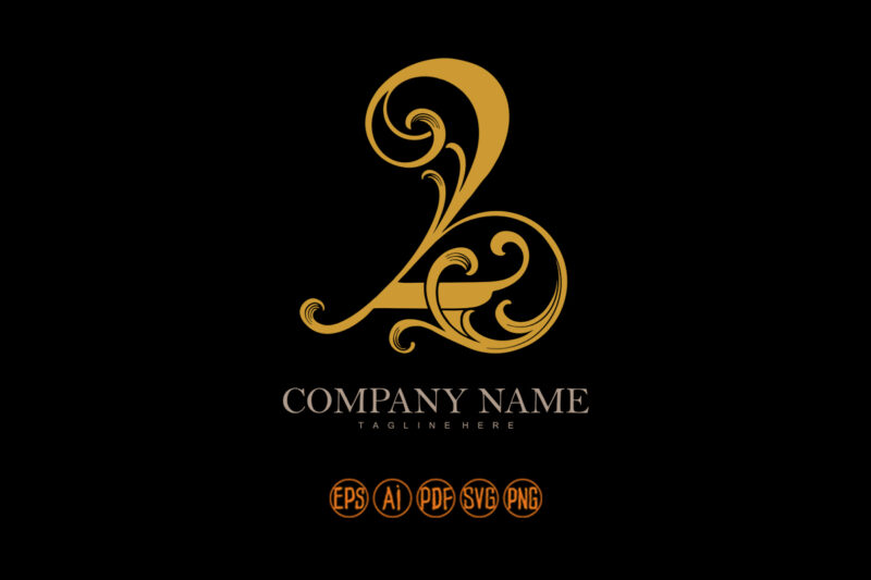 Sophisticated style luxury number 2 monogram logo