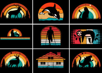 Sunset Retro Vintage T-Shirt Graphic