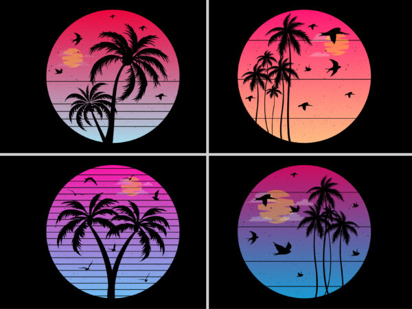 Sunset summer beach t-shirt graphic