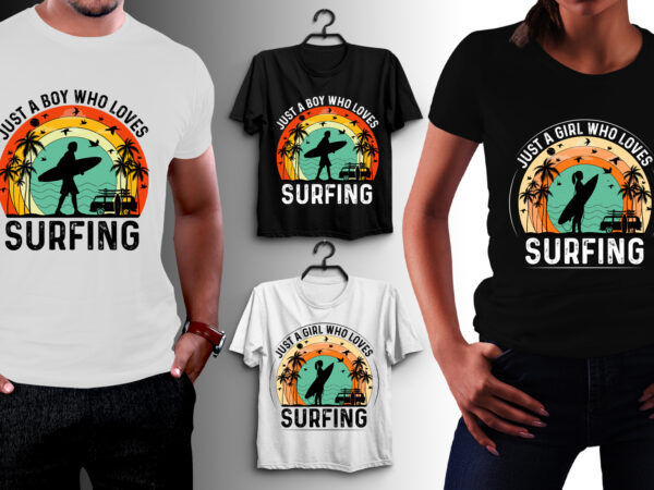 Surfing t-shirt design