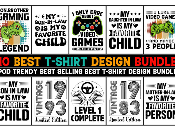 T-shirt design bundle-trendy pod best t-shirt design bundle