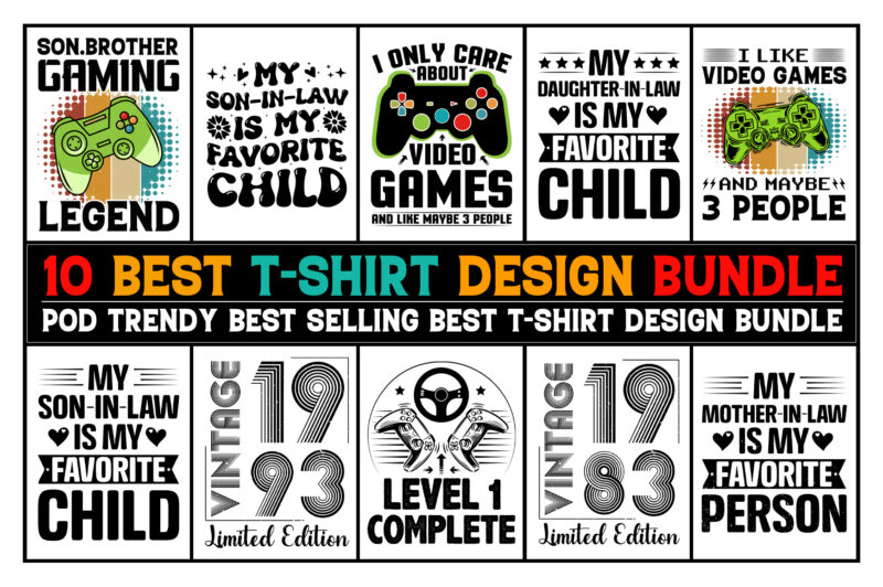 T-Shirt Design Bundle-Trendy Pod Best T-Shirt Design Bundle