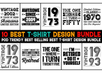 T-Shirt Design Bundle-Trendy Pod Best T-Shirt Design Bundle