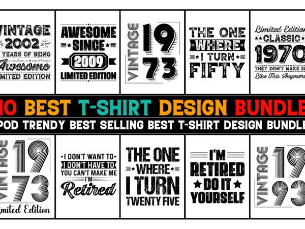 T-shirt design bundle-trendy pod best t-shirt design bundle