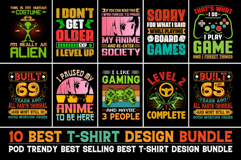 100 Best Selling T-Shirt Design Bundle