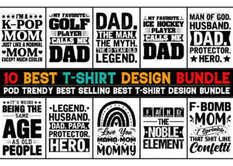 T-Shirt Design Bundle-Typography T-Shirt Design