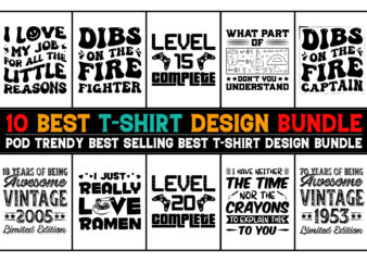 T-Shirt Design Bundle for POD