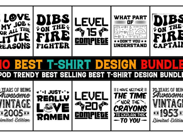 T-shirt design bundle for pod