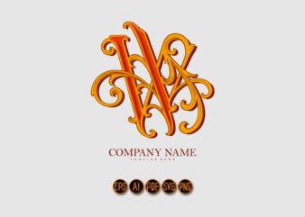 Timeless beauty elegant flourish W monogram letter logo