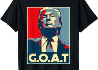 Trump GOAT Middle Finger Election 2024 Republican Poster T-Shirt