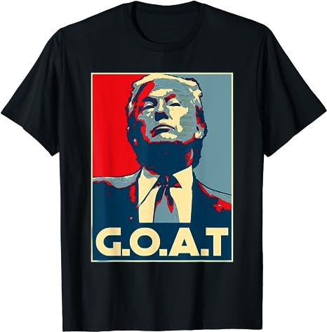 Trump GOAT Middle Finger Election 2024 Republican Poster T-Shirt