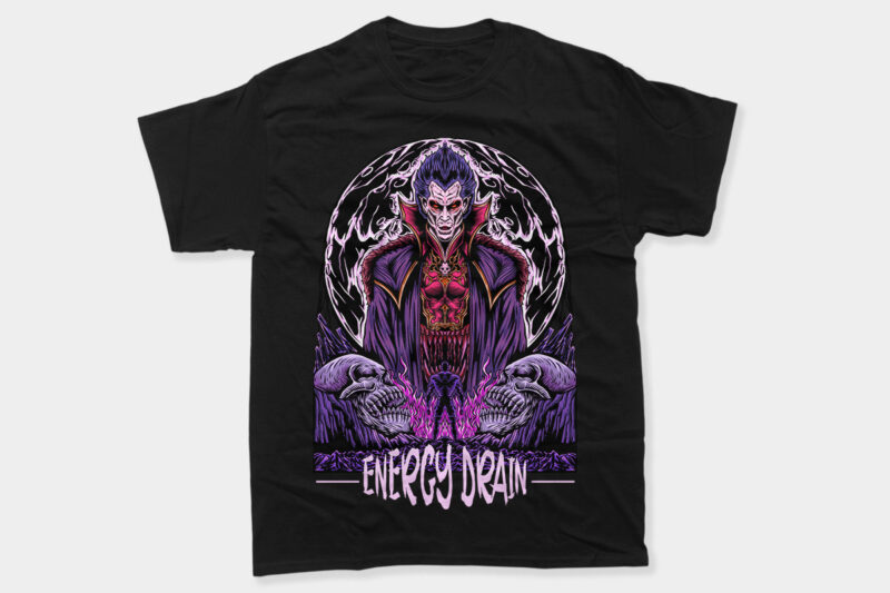 Halloween Giant Monsters Dark Art T-shirt Designs Vector, Creepy Illustration T shirt Artwork