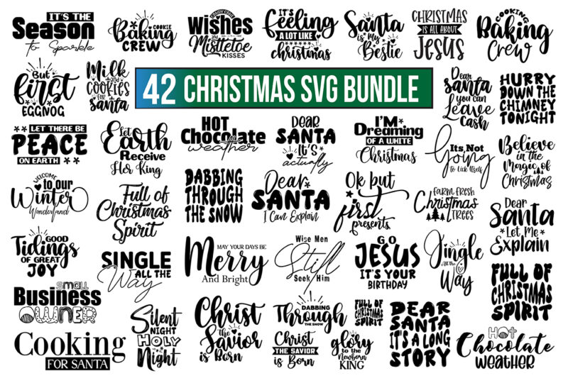 Christmas SVG Bundle, Winter SVG Bundle, Holiday SVG