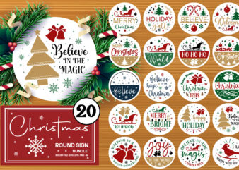 20 Christmas Round Signs Svg Bundle | BEST SELLER | SVG Bundle , Christmas SVG Bundle, Winter svg, Santa SVG, Holiday, Merry Christmas, Christmas Bundle, Funny Christmas Shirt, Cut File