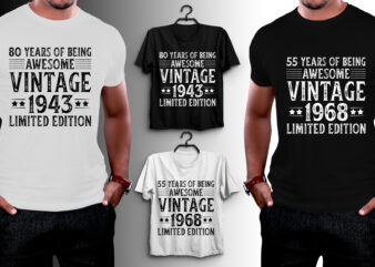 Vintage Birthday T-Shirt Design