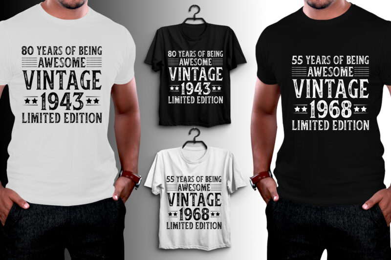 Vintage Birthday T-Shirt Design