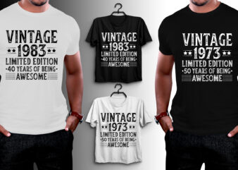 Vintage Limited Edition Birthday T-Shirt Design