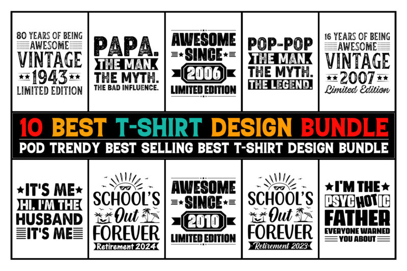 Vintage T-Shirt Design Bundle