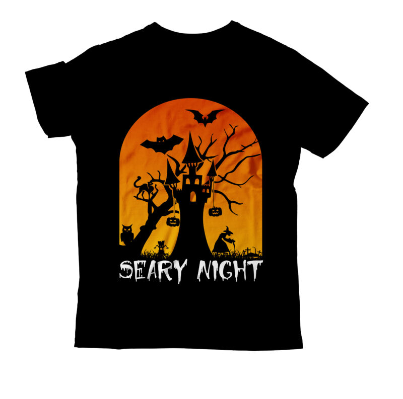 Seary Night T-shirt design,Halloween SVG Bundle,halloween, halloween songs, halloween 2023, halloween songs for kids, halloween theme song, halloween ends, halloween ambience, halloween night, halloween horror nights, halloween kills, halloween horror