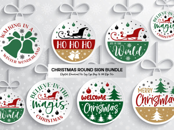 Christmas round sign svg bundle , farmhouse design ,christmas svg bundle, winter svg, santa svg, holiday, merry christmas, christmas bundle, funny christmas shirt, cut file cricut , funny christmas svg