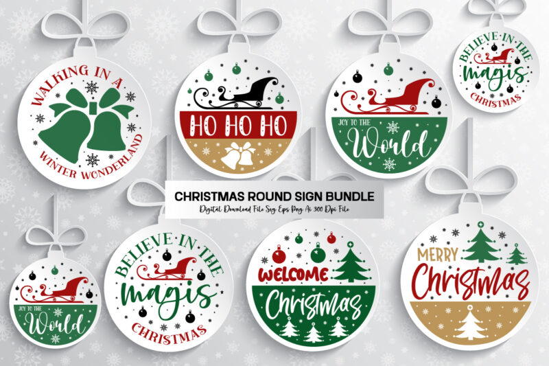 Christmas round sign Svg Bundle , farmhouse design ,Christmas SVG Bundle, Winter svg, Santa SVG, Holiday, Merry Christmas, Christmas Bundle, Funny Christmas Shirt, Cut File Cricut , Funny Christmas SVG