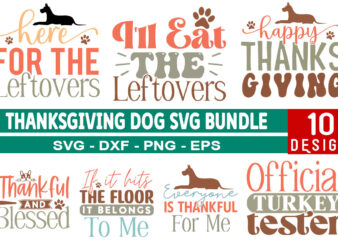 Thanksgiving dog SVG Bundle t shirt designs for sale