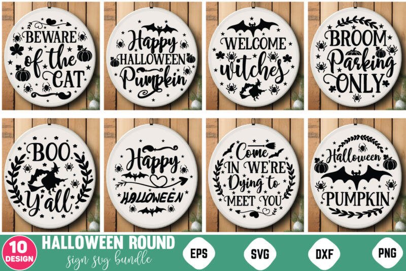 Halloween Round Sign Svg Bundle Halloween Door Sign Svg Bundle, Halloween Door Sign, Halloween Door Sign Svg, Halloween Round Sign Svg Bundle, Round Sign Svg Bundle, Halloween Sign Bundle, Halloween