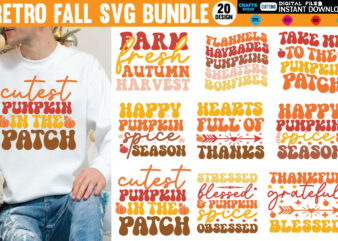 Retro Fall Svg Bundle fall design, fall, autumn, pumpkin, halloween, autumn design, fall leaves, thanksgiving, october, autumn leaves, spooky, leaves, leaf, fall colors, orange, cute, nature, season, ghost, welcome fall,