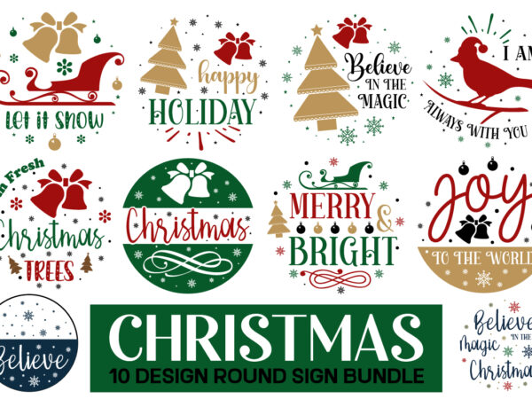 Christmas round sign svg bundle , christmas round sign svg 10 design , farmhouse svg design,christmas svg bundle, winter svg, santa svg, holiday, merry christmas, christmas bundle, funny christmas shirt,